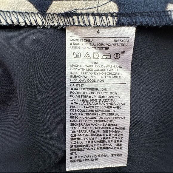 Banana Republic Navy Floral Midi Wrap Dress Dress Size 4 - Picture 13 of 17